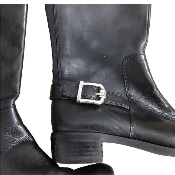 Vince Camuto Volero Black Leather Knee High Riding Boots size 6.5 - Picture 6 of 7